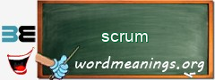 WordMeaning blackboard for scrum